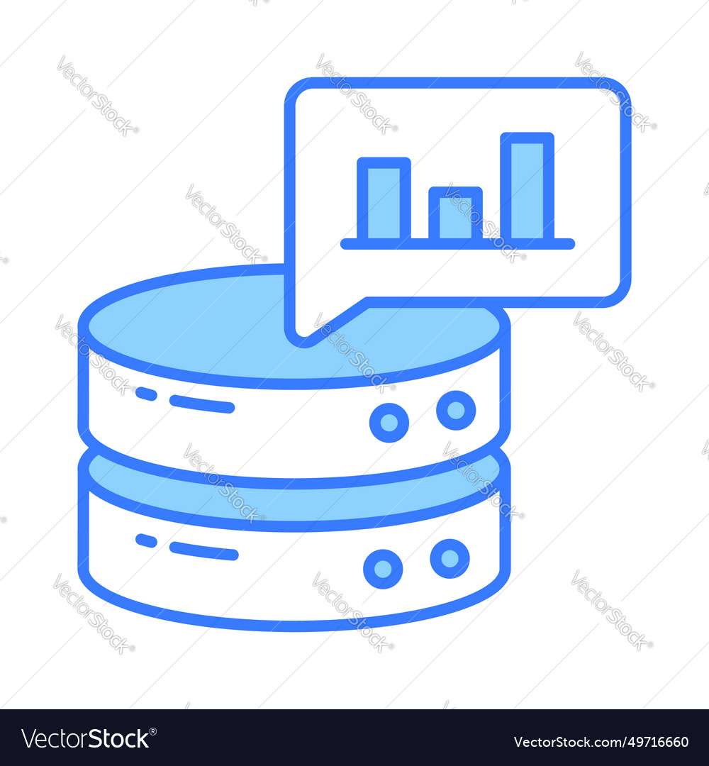 Balkendiagramm mit Datenbank mit Konzept