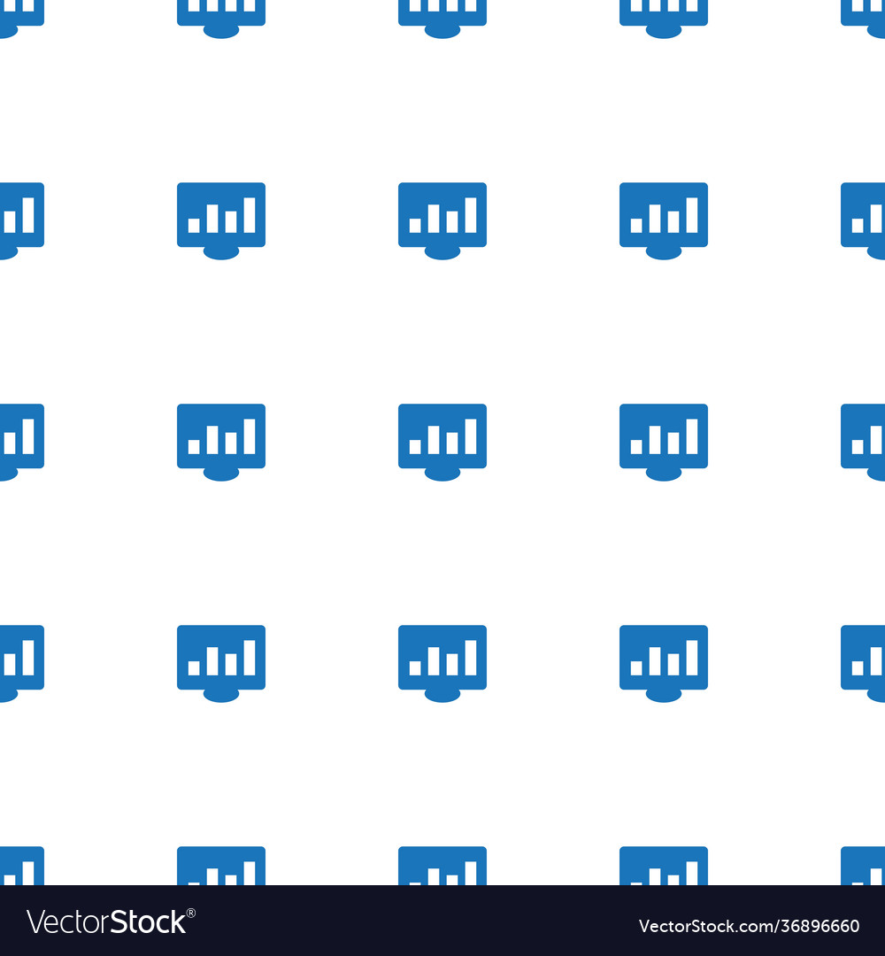 Chart on display icon pattern seamless white