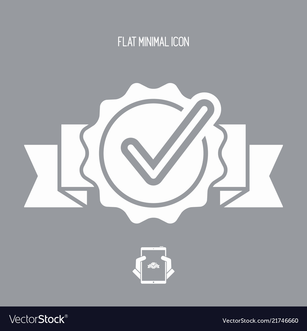 Checking quality symbol icon