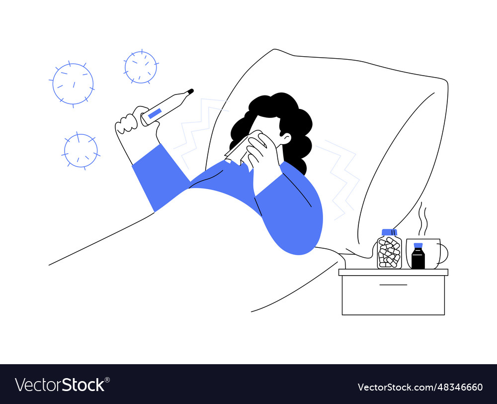 Cold symptoms abstract concept Royalty Free Vector Image