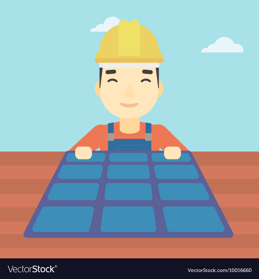 Constructor with solar panel
