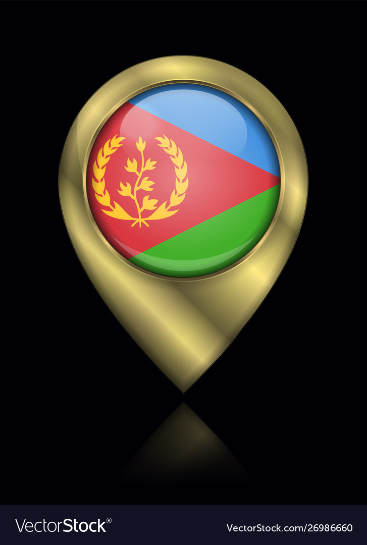 Flag eritrea sign and icon location symbol Vector Image Flag eritrea sign and icon location symbol