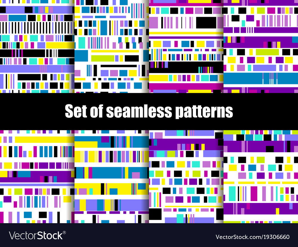 Glitch seamless patterns signal error pixel