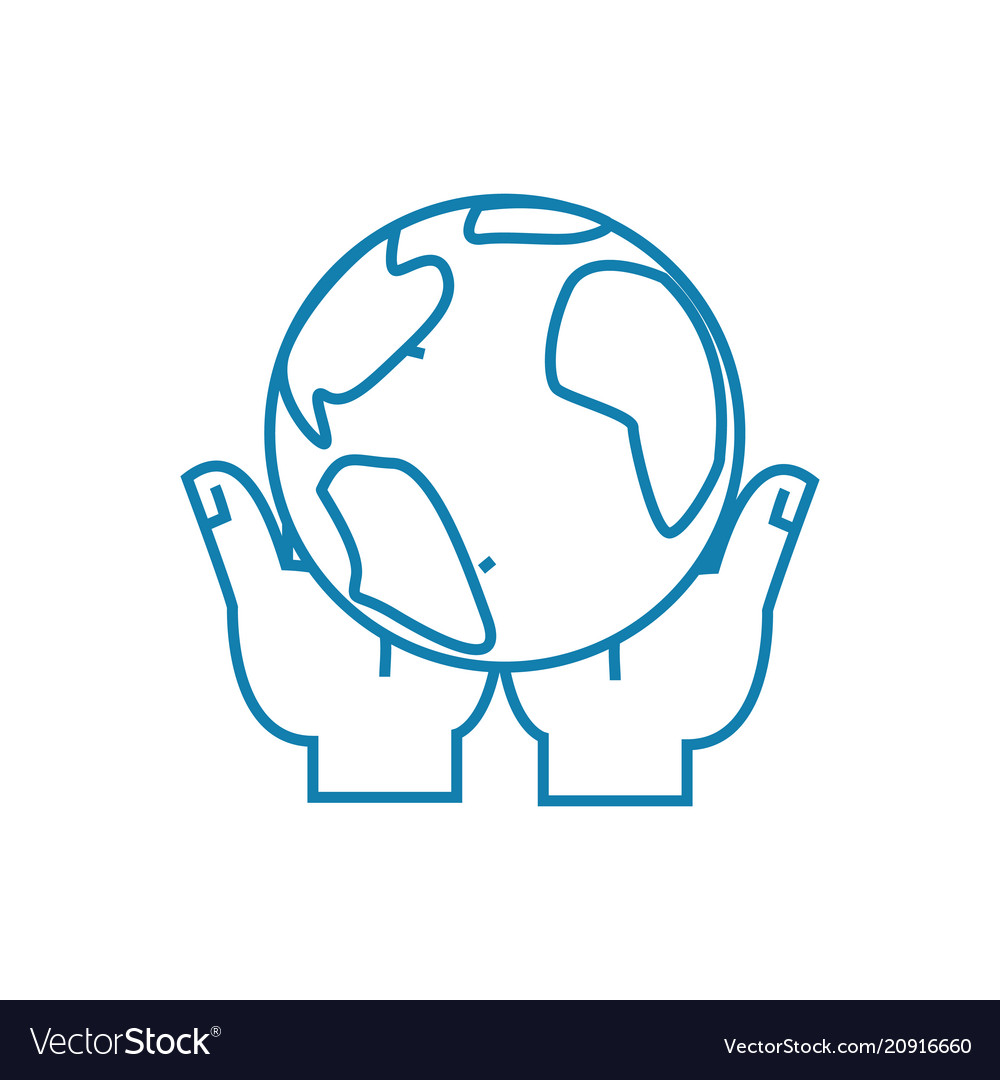 Global control linear icon concept