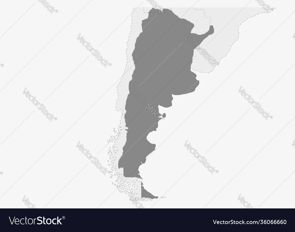 Map america with highlighted argentina map Vector Image