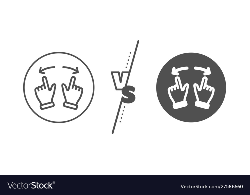Move gesture line icon slide arrow sign swipe