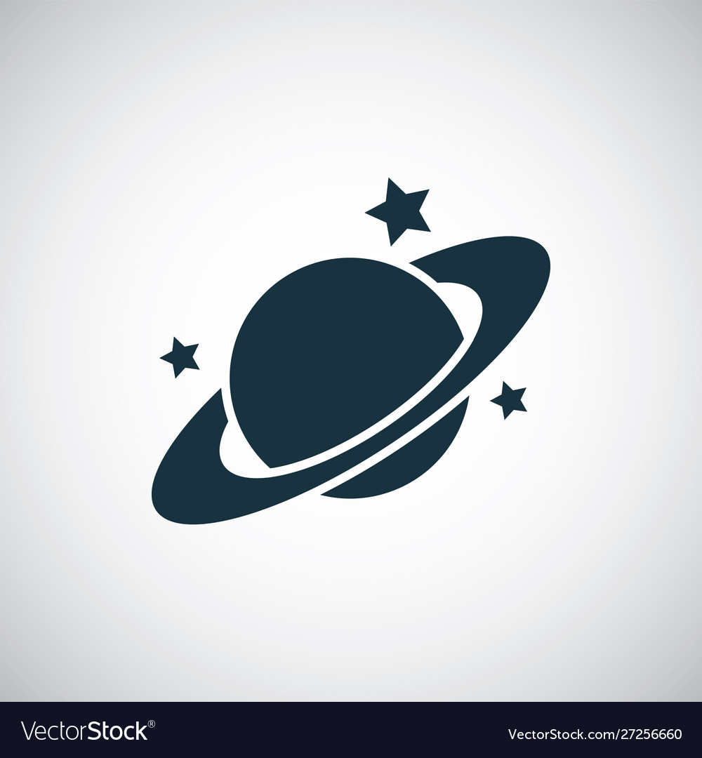 Planet icon for web and ui on white background