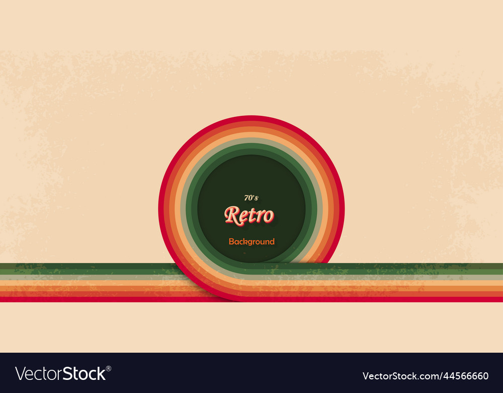 Retro style background with circle stripes lines vector image Retro style background with circle stripes lines