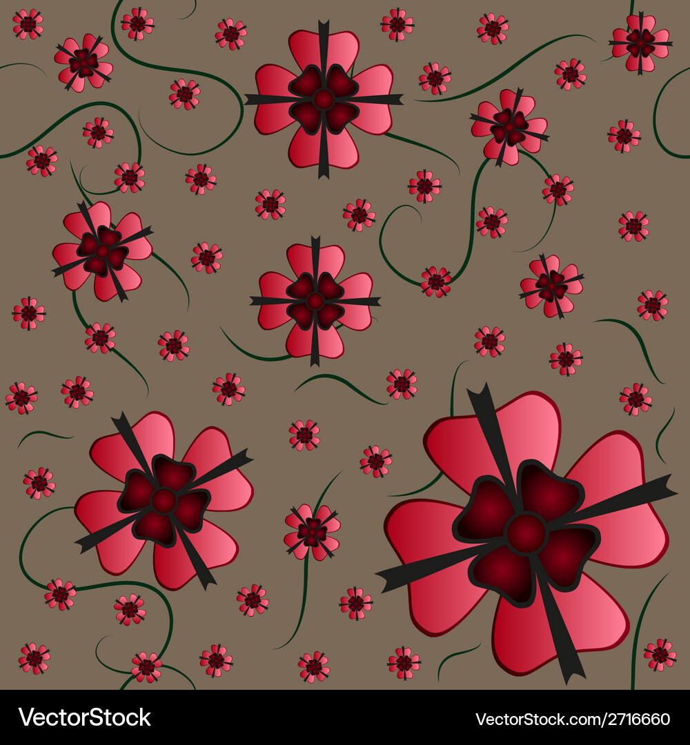 Seamless flower pattern Royalty Free Vector Image