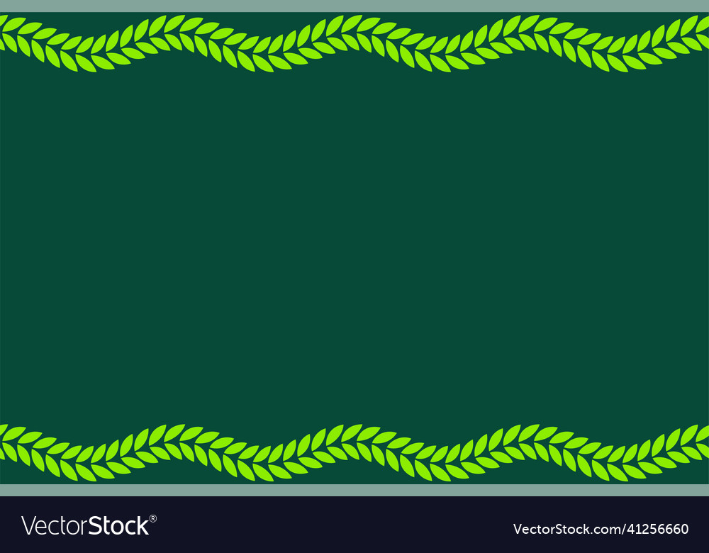Seamless horizontal border pattern with green