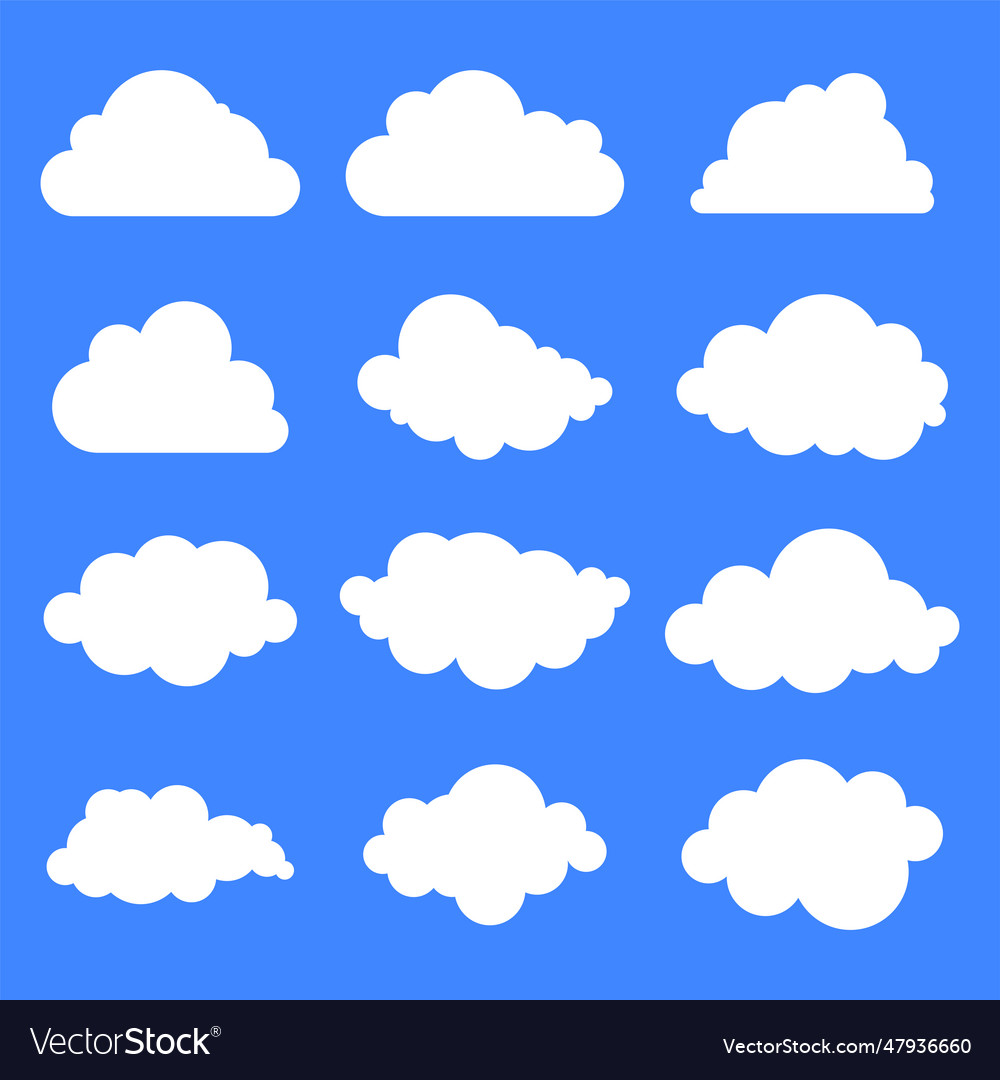Set of different clouds