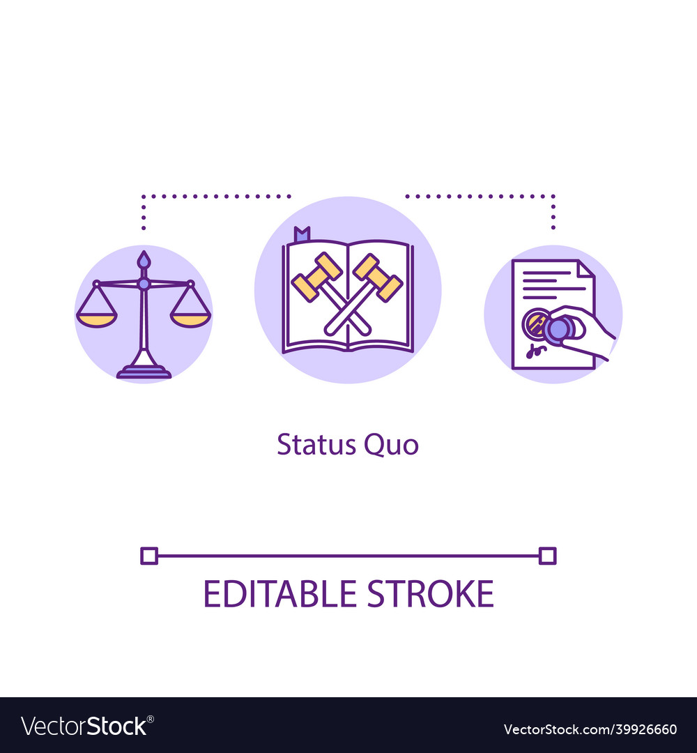 Status quo concept icon courtroom order legal