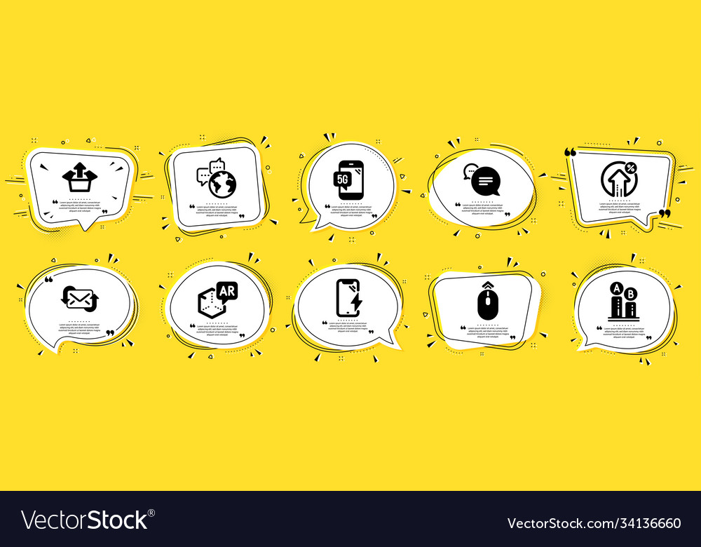 Technology icons set included icon as text Vector Image Technology icons set included icon as text
