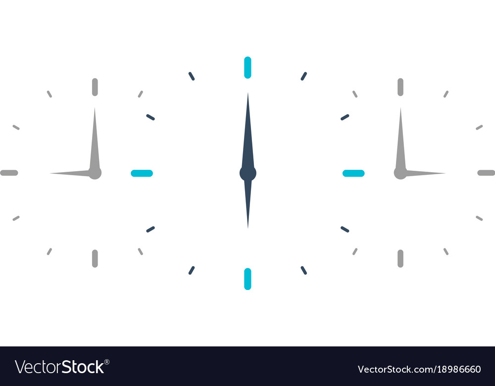 Zeit Logo Uhr Icon flach