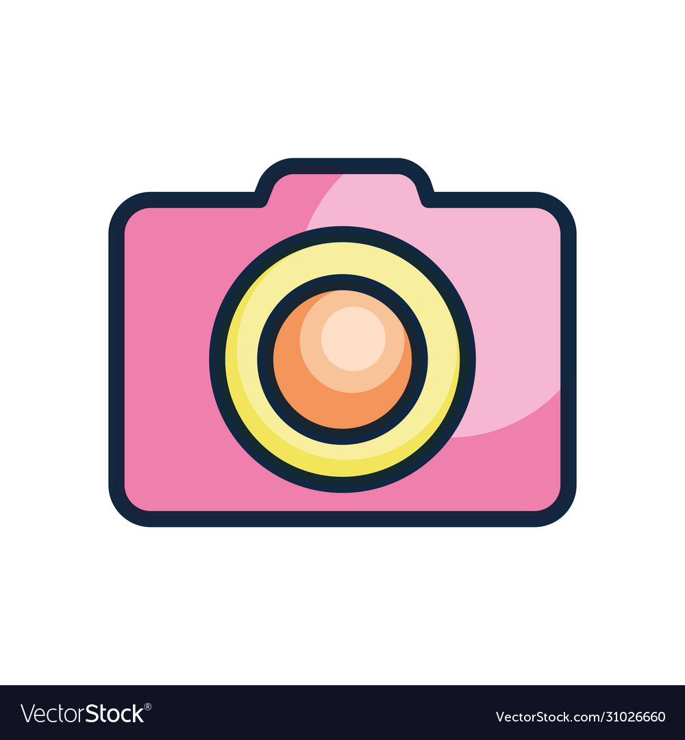 User interface concept camera icon line color