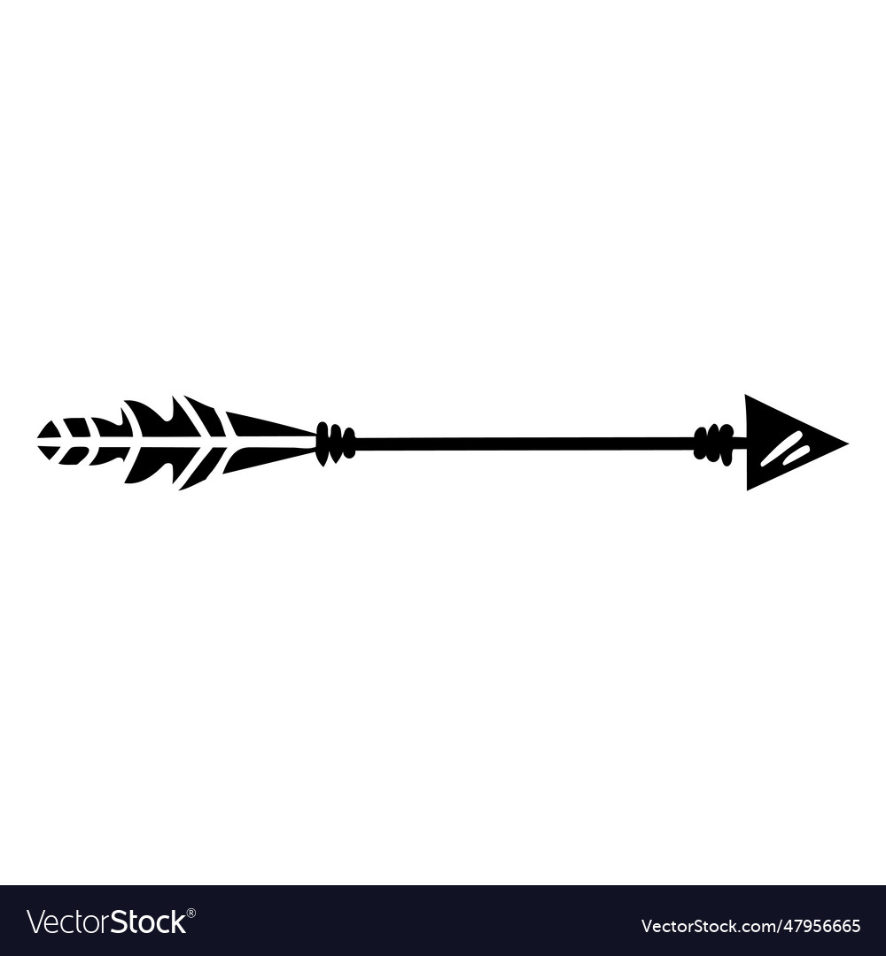 Boho arrow wooden arrow Royalty Free Vector Image