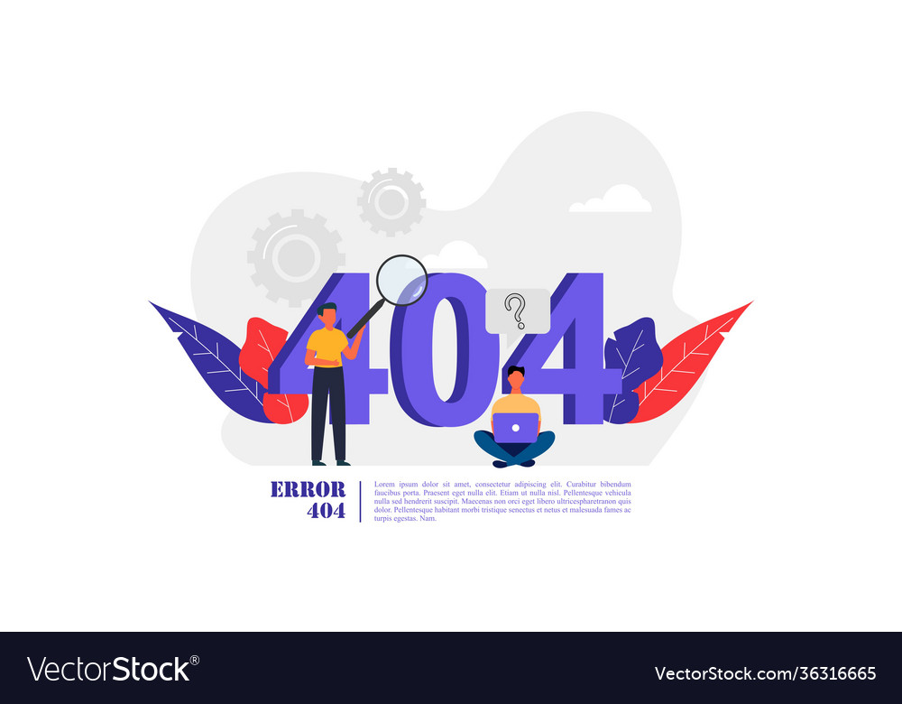 Concept 404 error page not found