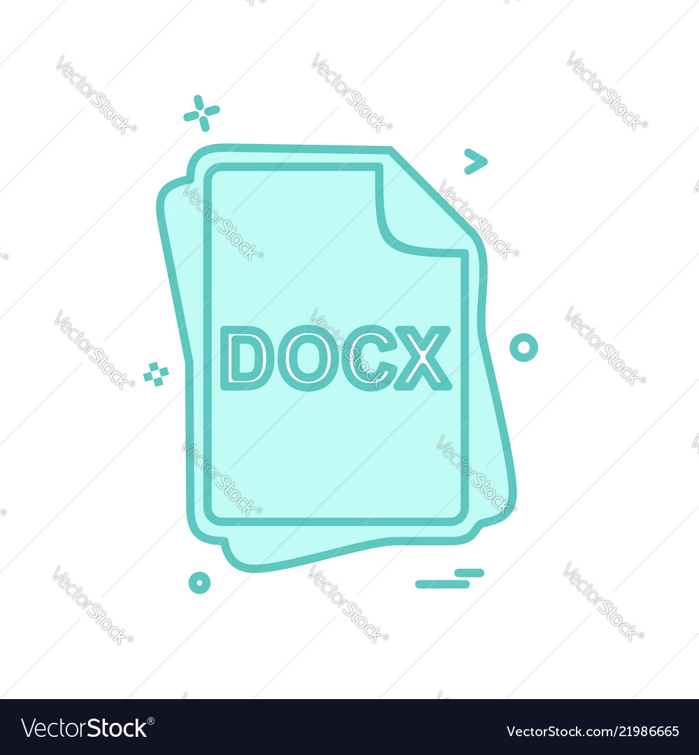 Docx file type icon design