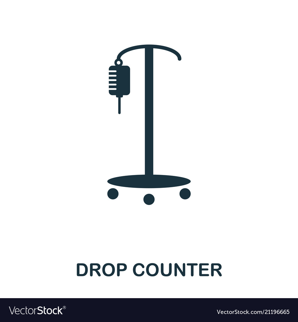 Drop counter icon line style design ui