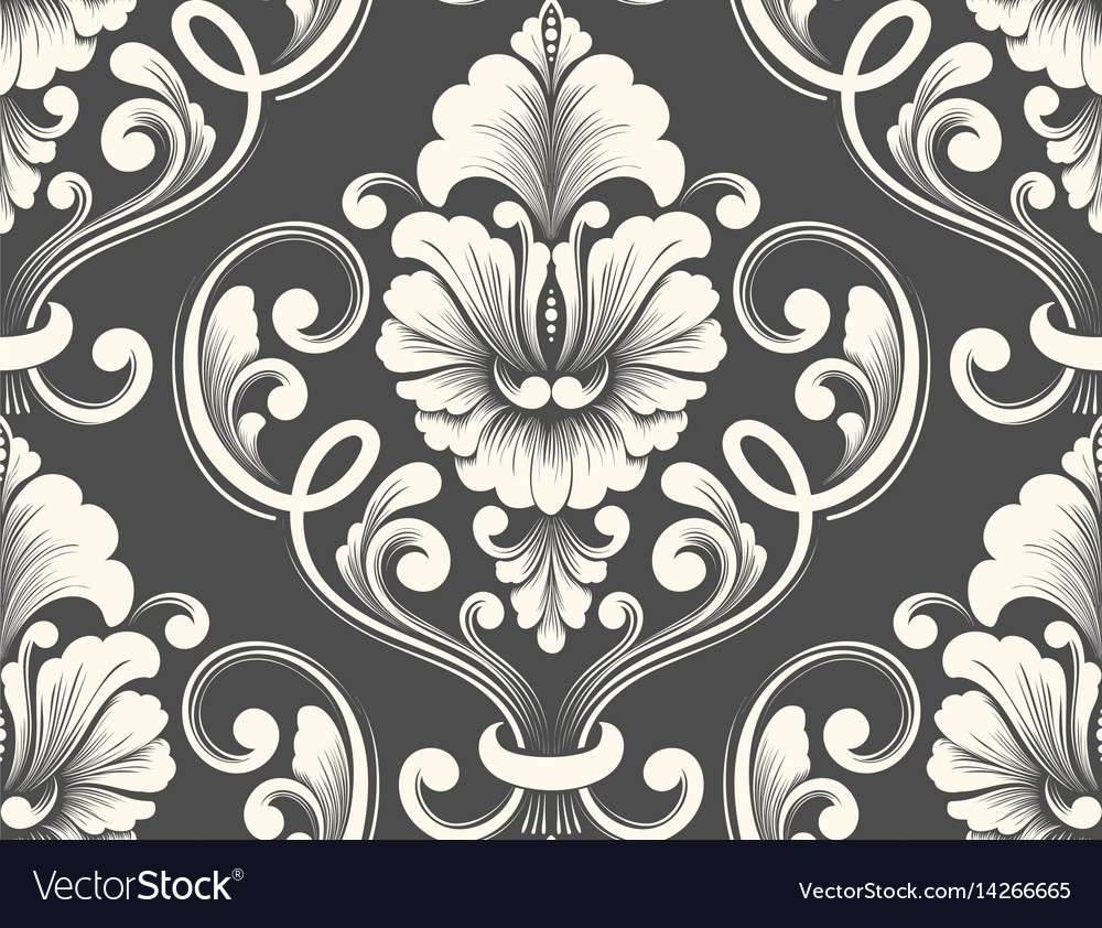 Elegant Floral Damask Pattern