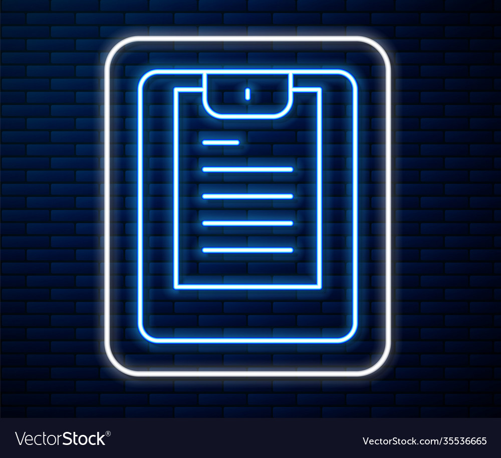 Glowing neon line server data report icon Vector Image Glowing neon line server data report icon