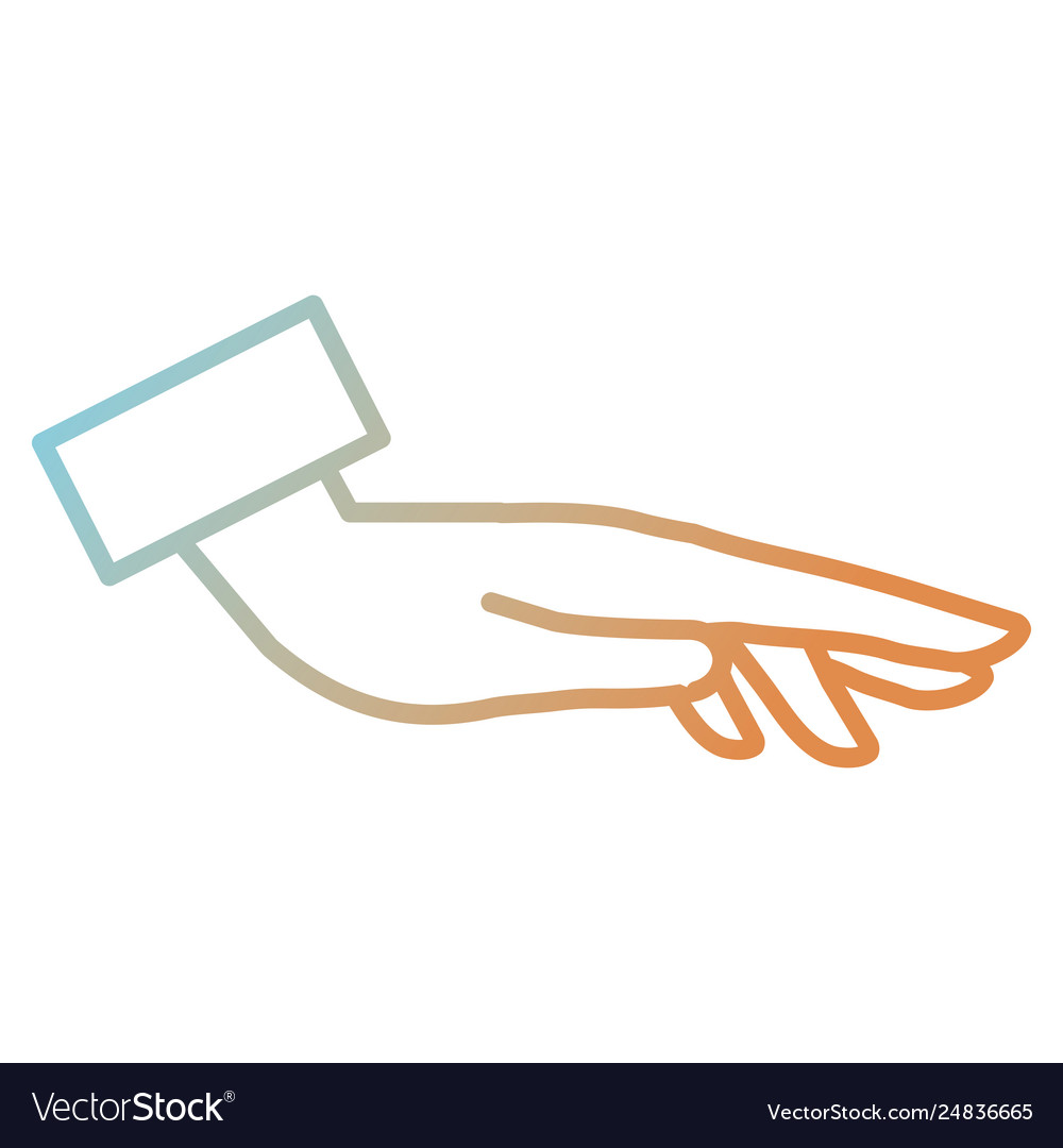 Hand human isolated icon Royalty Free Vector Image