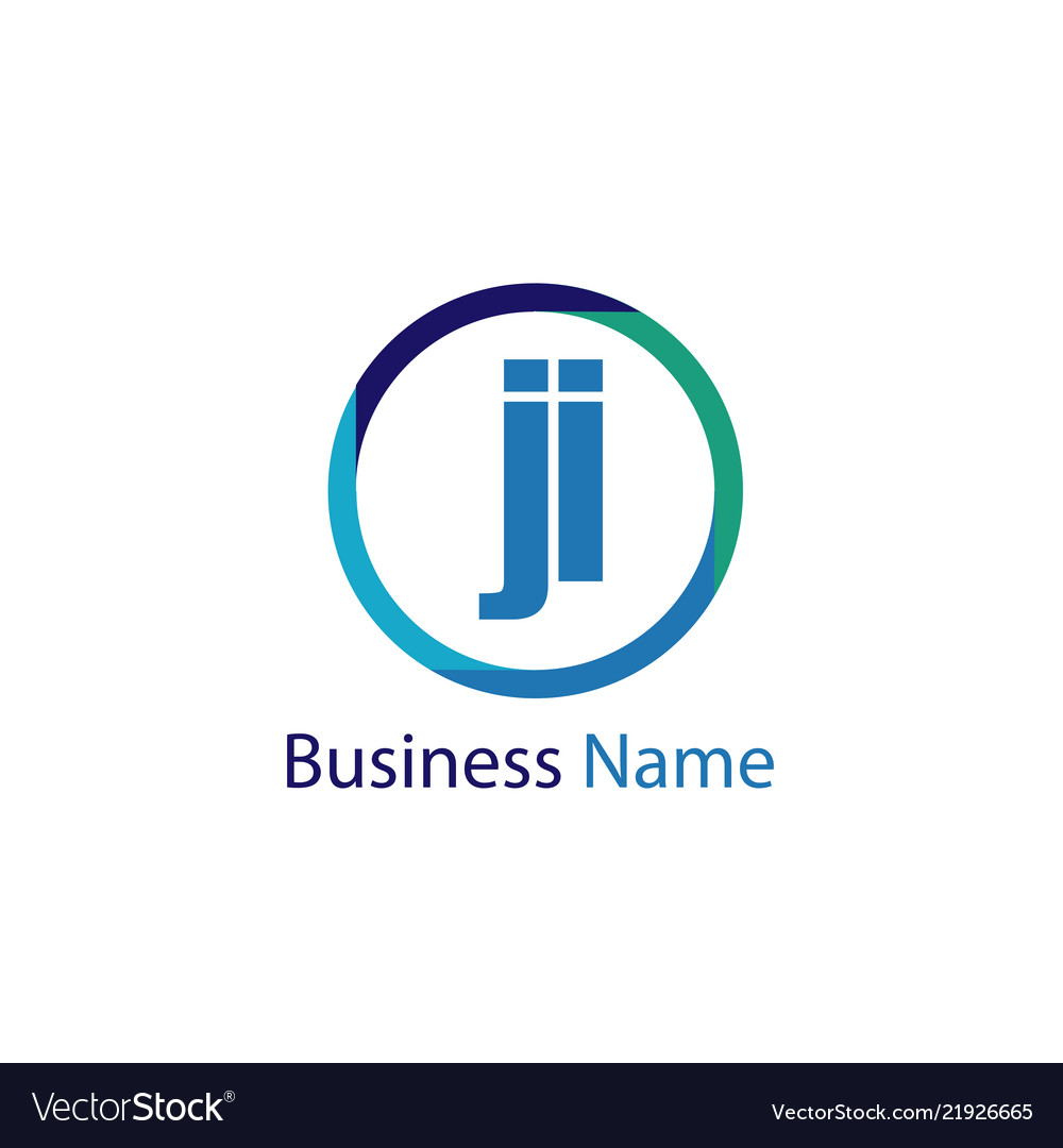 Initial letter ji logo template design