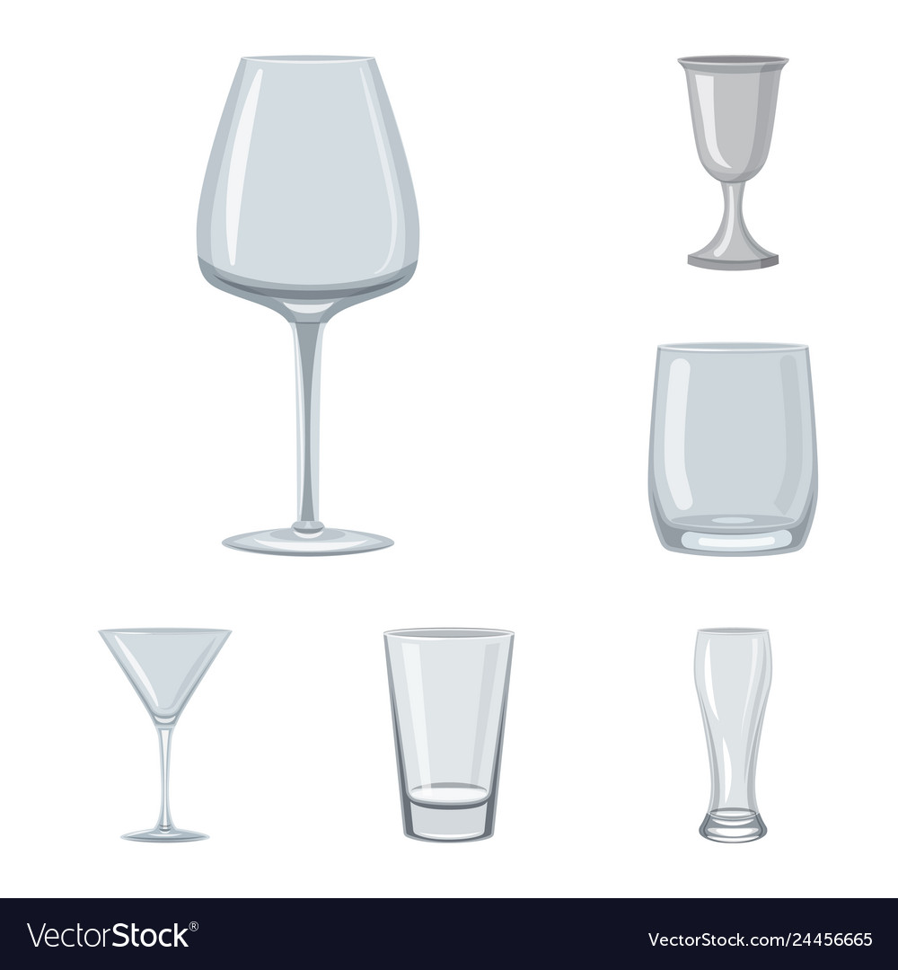 Isolated object of dishes and container sign set