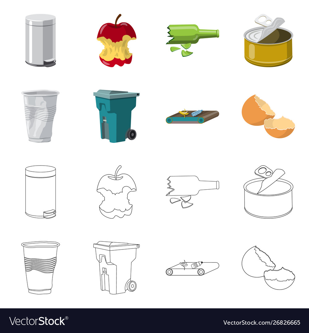 Isolated object refuse and junk sign vector image Isolated object refuse and junk sign