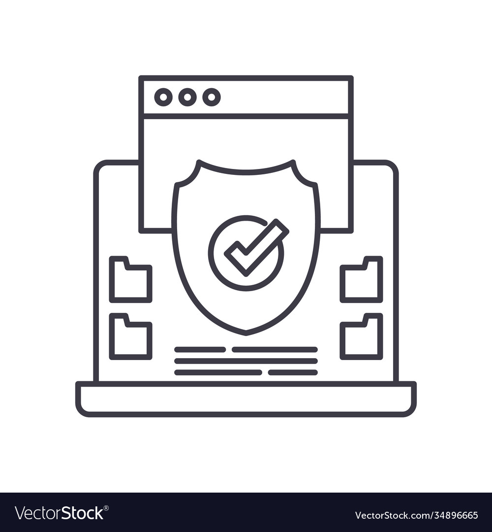 Key data image icon linear isolated vector image Key data image icon linear isolated