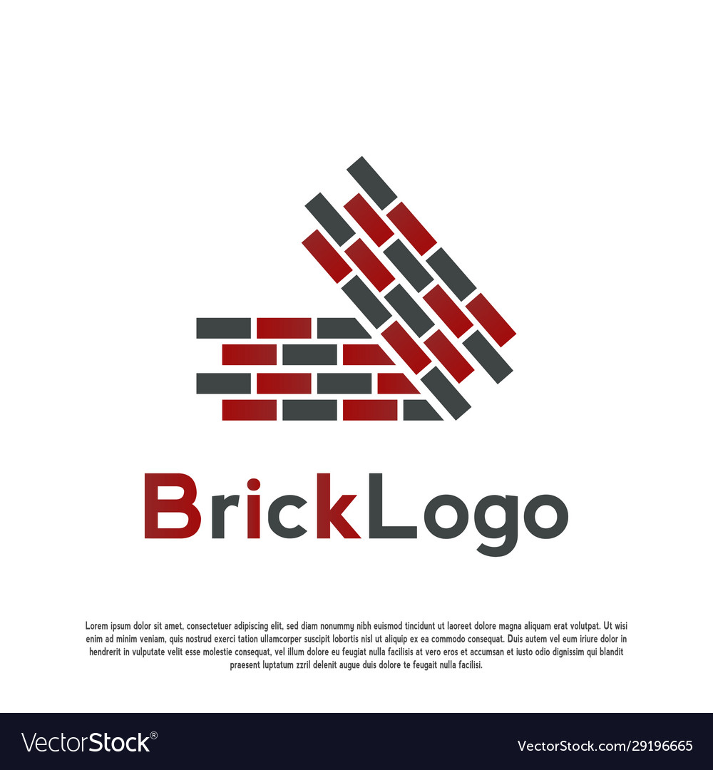 Modern brick logo design Royalty Free Vector Image