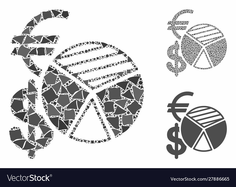 Sales pie chart mosaic icon bumpy items Vector Image Sales pie chart mosaic icon bumpy items
