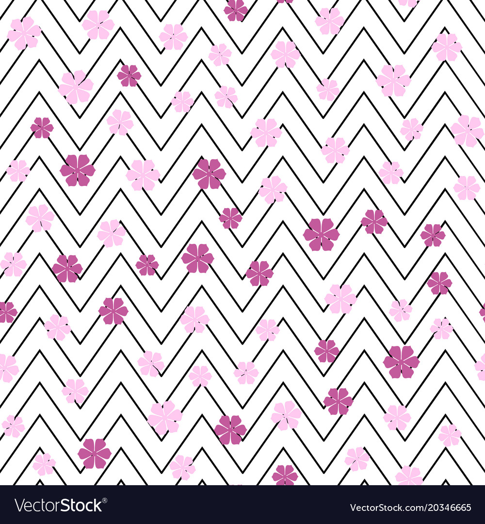 Seamless pattern with zig zag lines