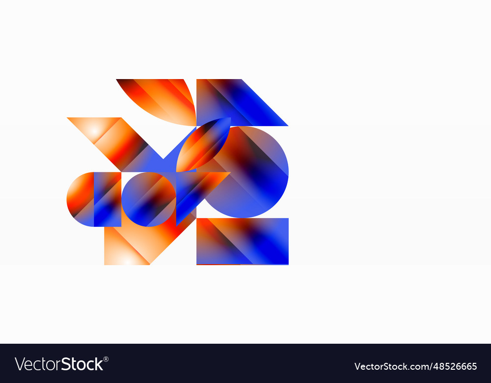 Serene gradient template circles and triangles Vector Image Serene gradient template circles and triangles