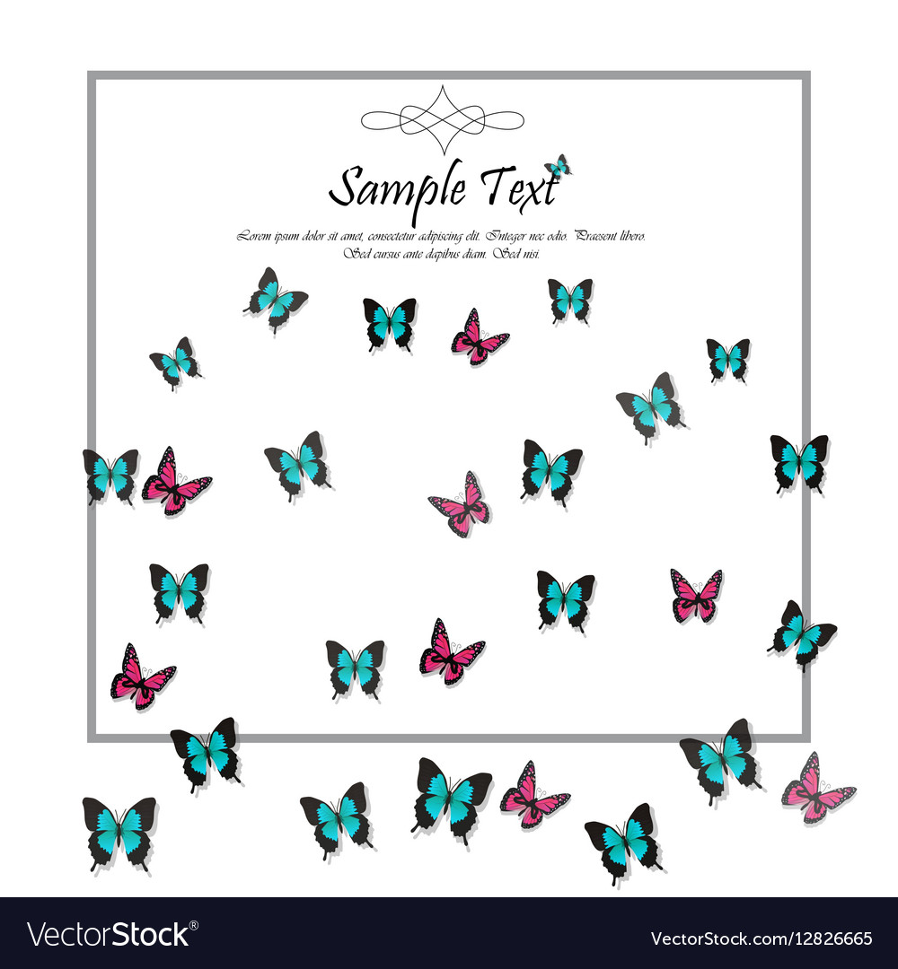 Spring background with butterflies