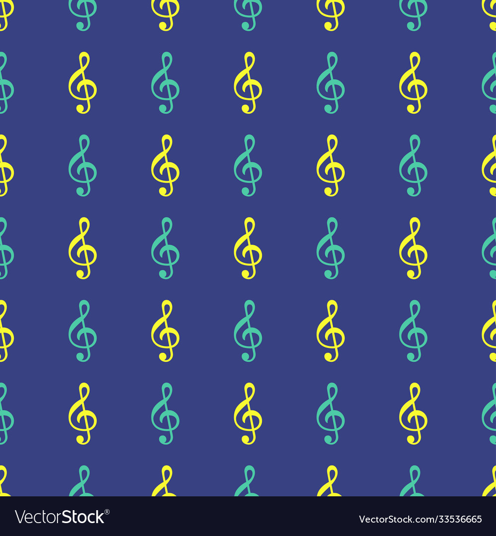 Treble clef black and white seamless background