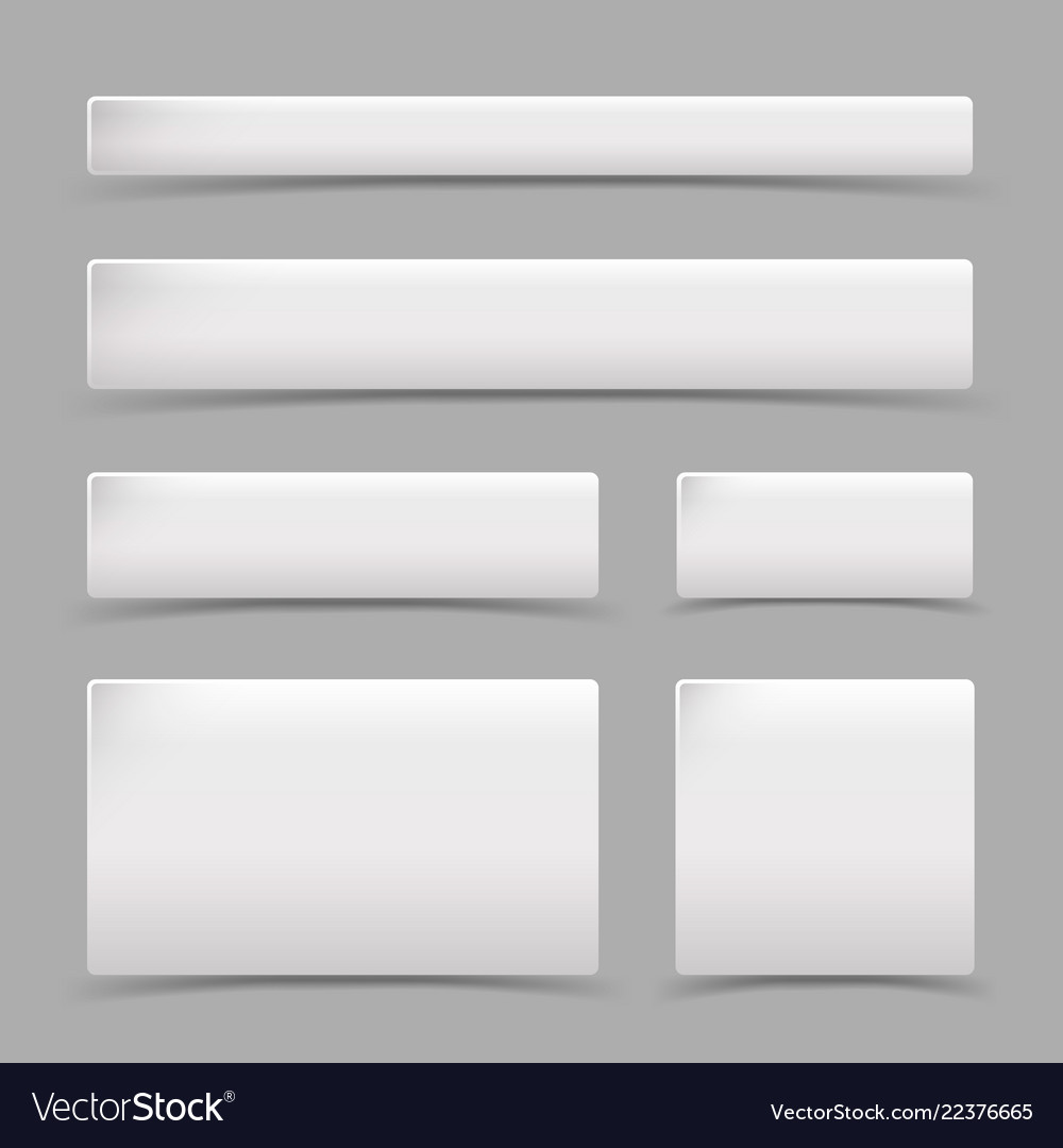 White square set shadow design element Royalty Free Vector