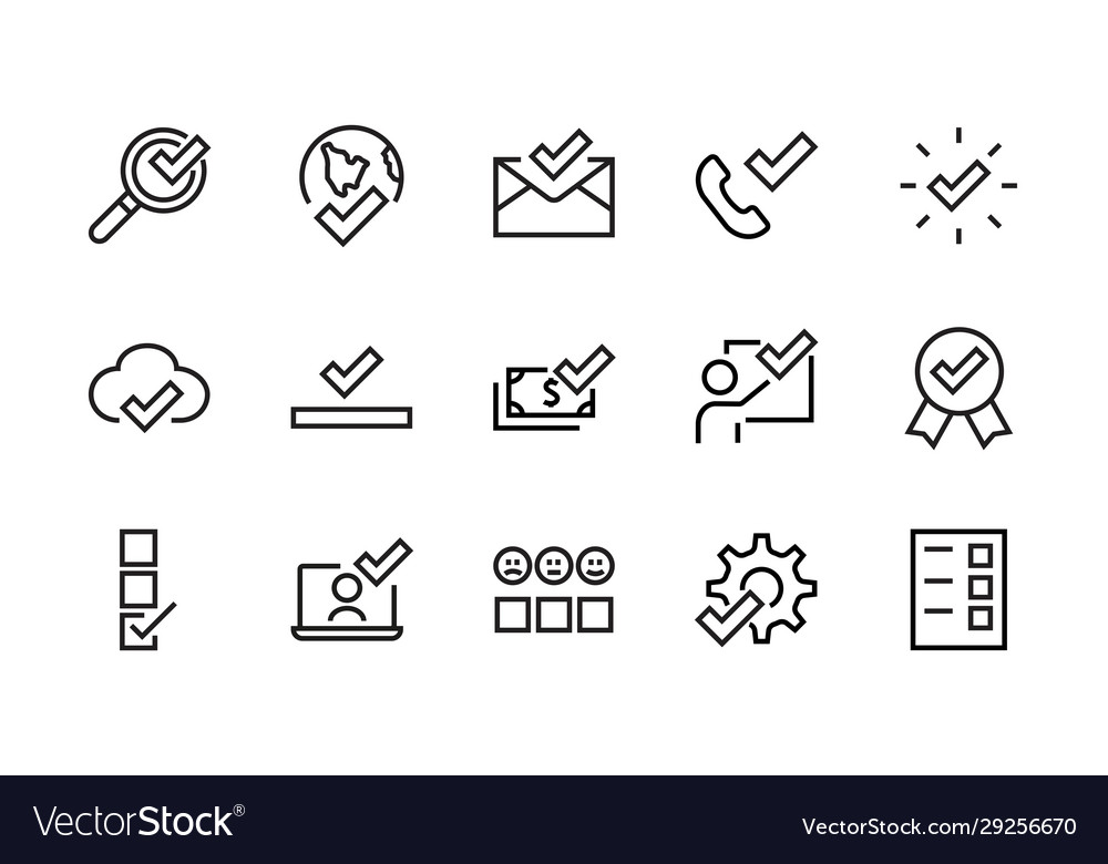 A simple set claim related icon lines