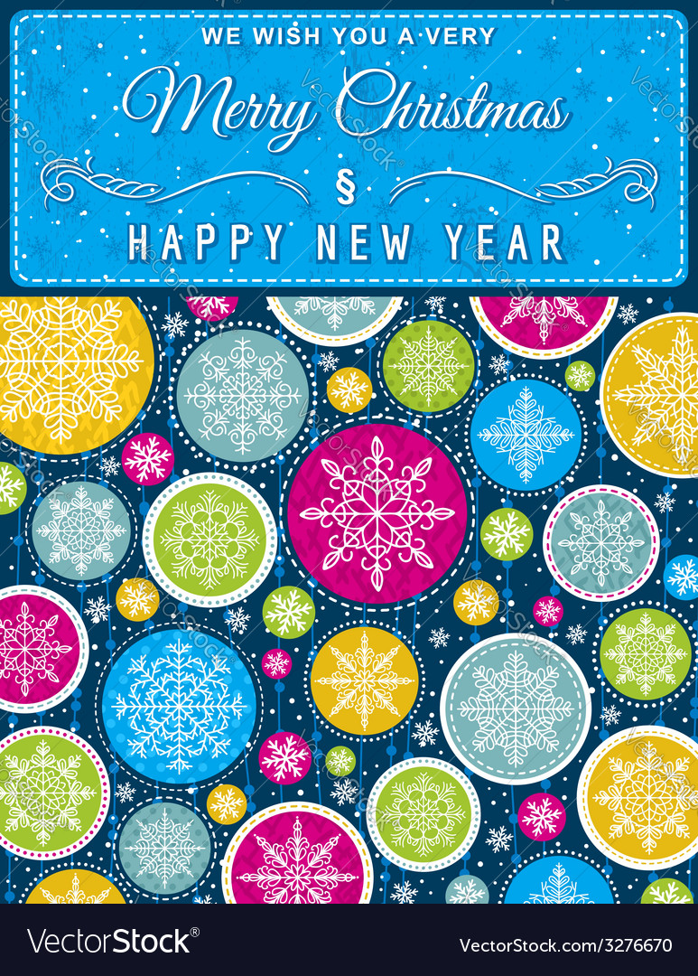 Christmas background with hand draw snowflakes