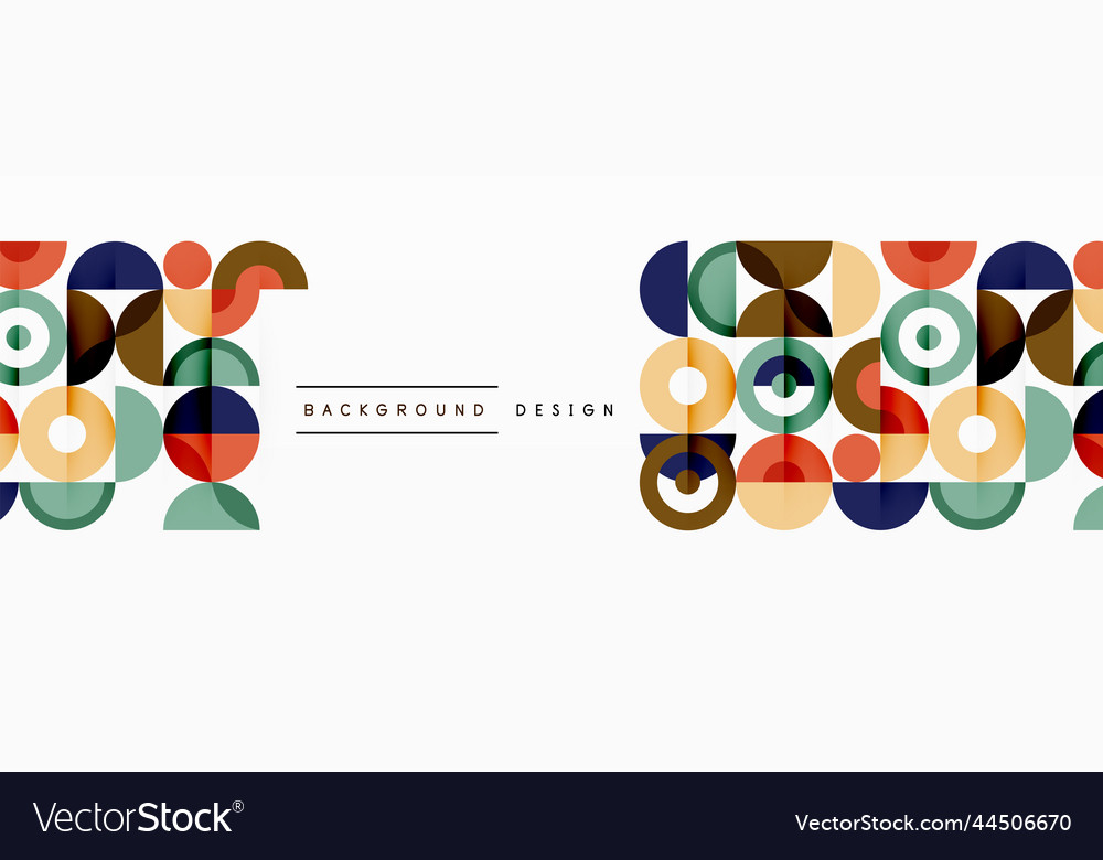 Colorful circle abstract background template vector image Colorful circle abstract background template