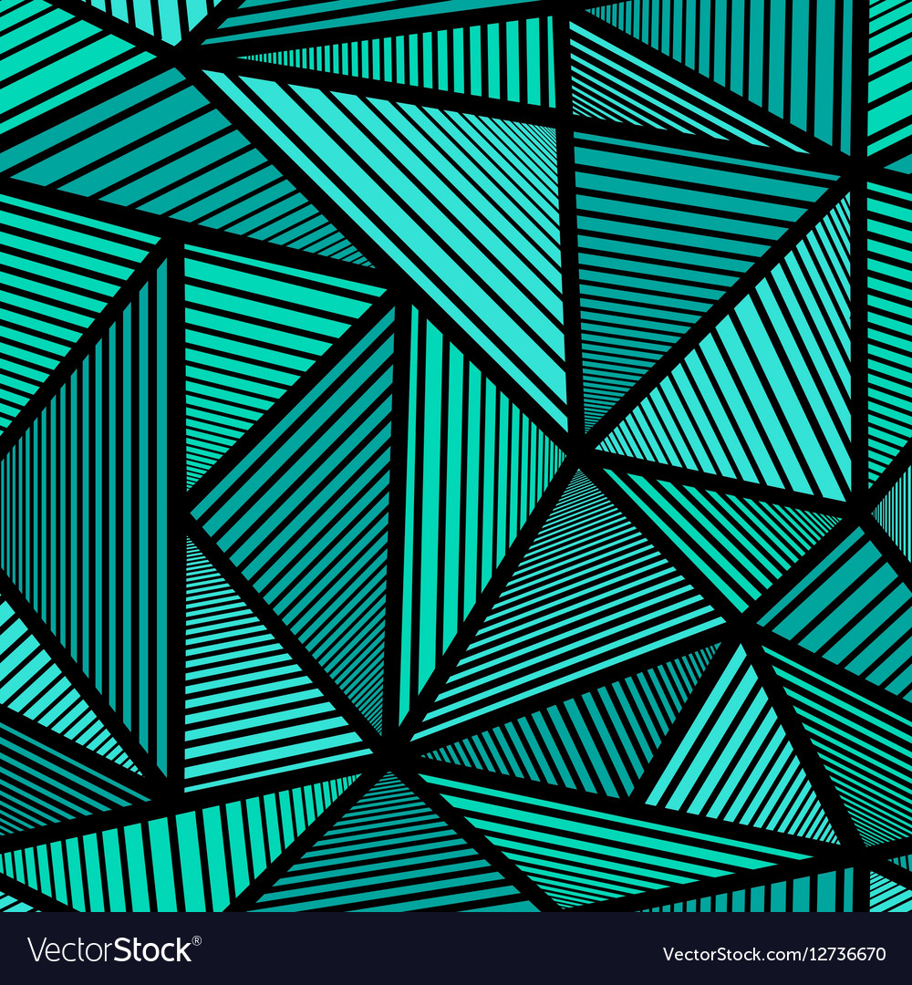Colorful pattern with green triangle
