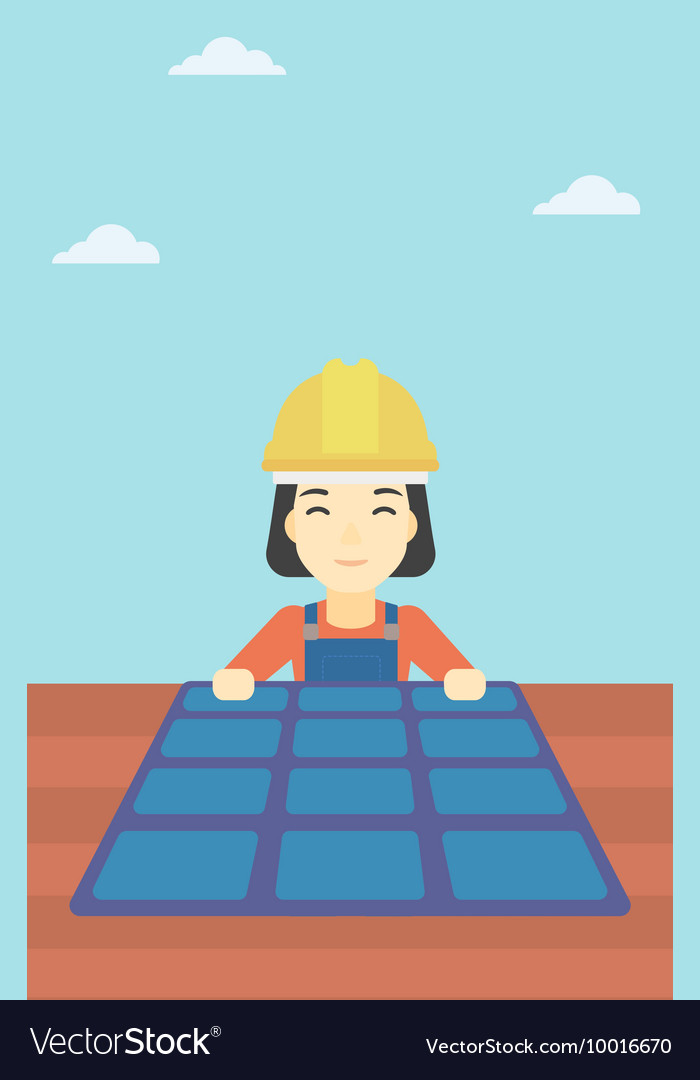 Constructor with solar panel