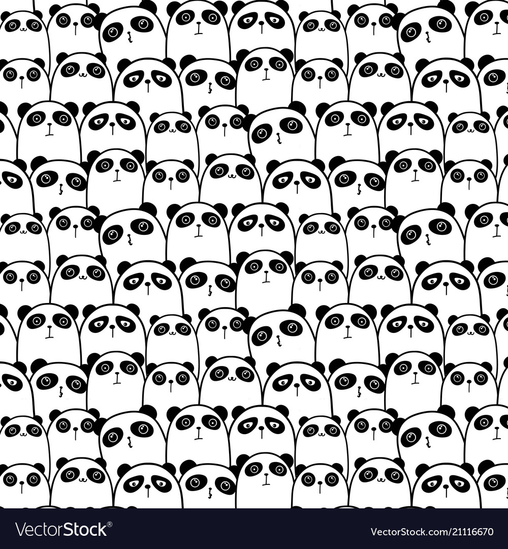 Cute Panda Muster Hintergrund