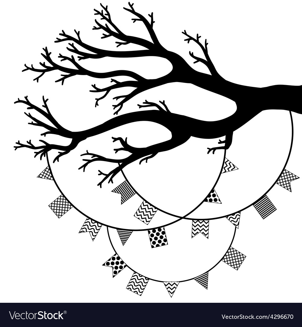 Drawing of the tree with flags