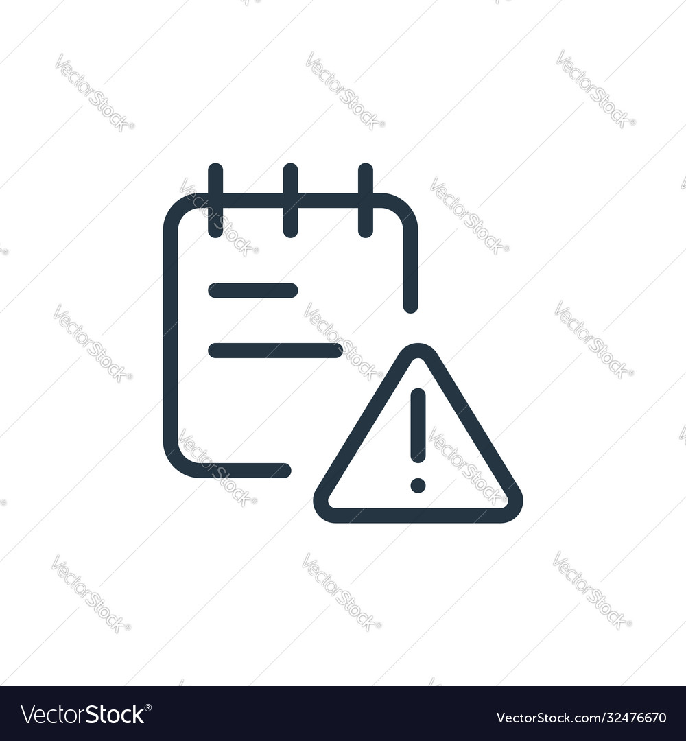 Error icon isolated on white background outline