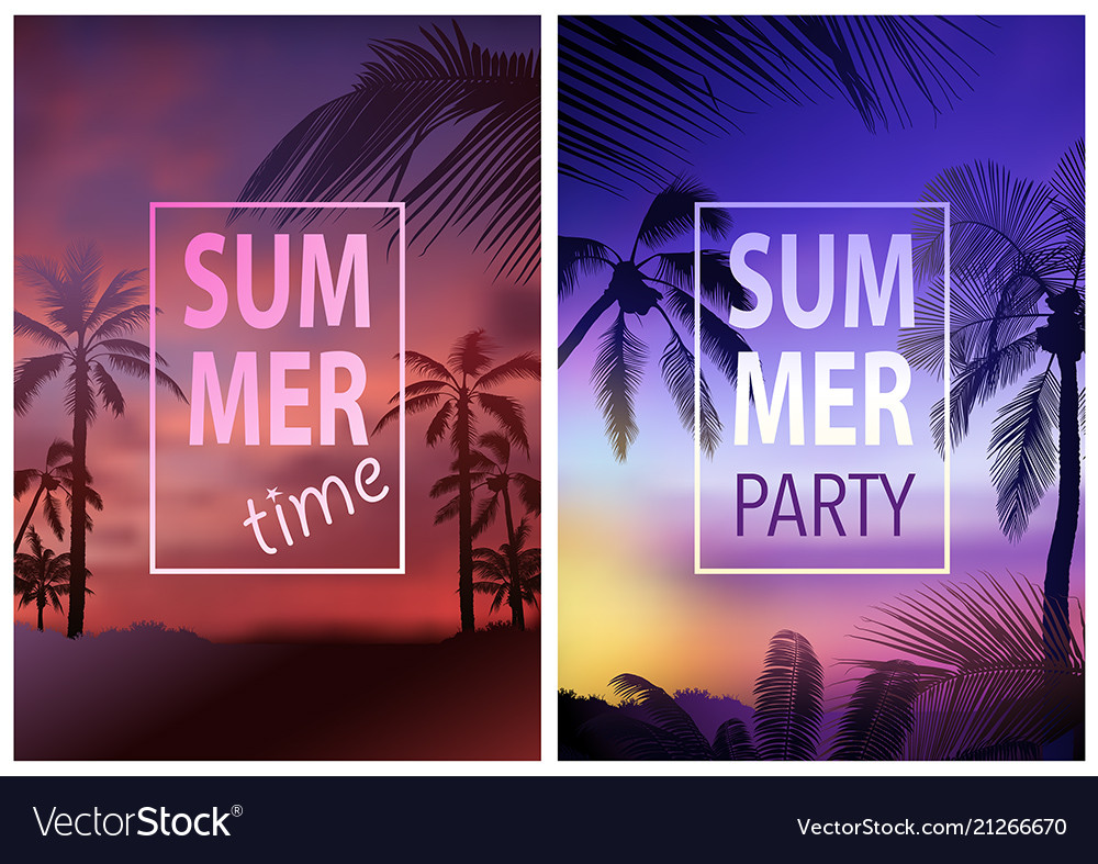 flyer template with tropical background royalty free vector