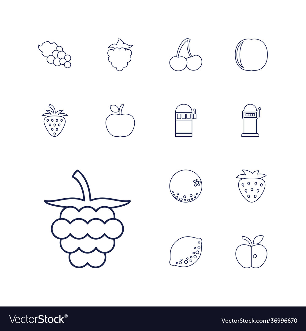 Fruit icons Royalty Free Vector Image - VectorStock