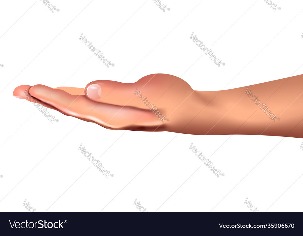 Hand in gradient style digital art