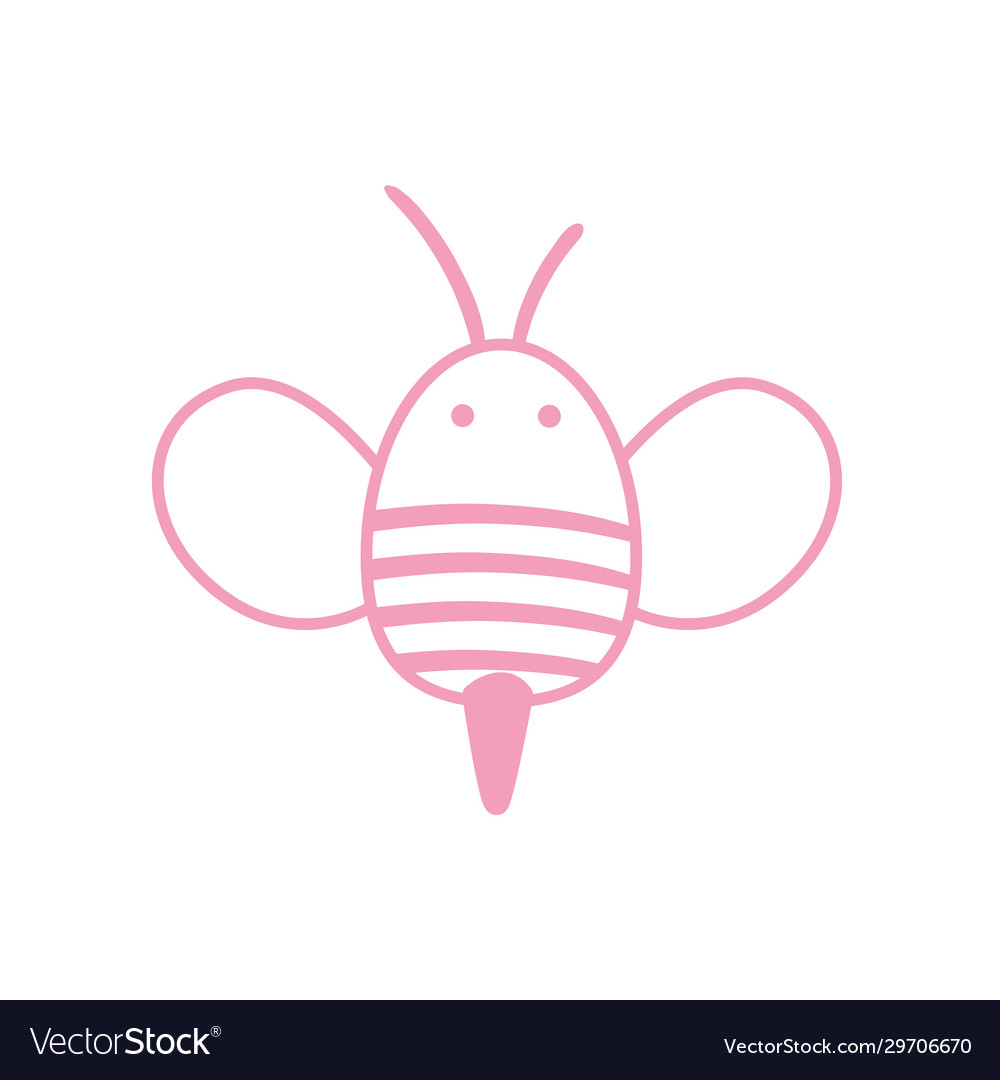 Isolated bee line style icon design