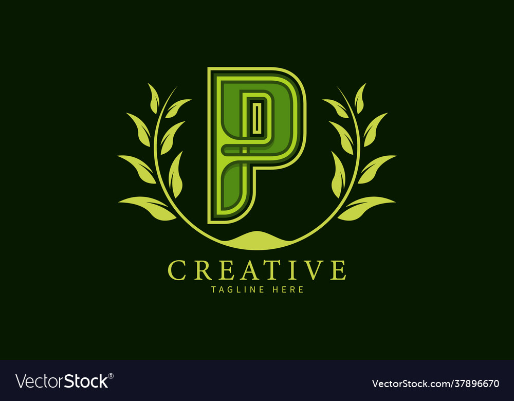 Letter p unique logo